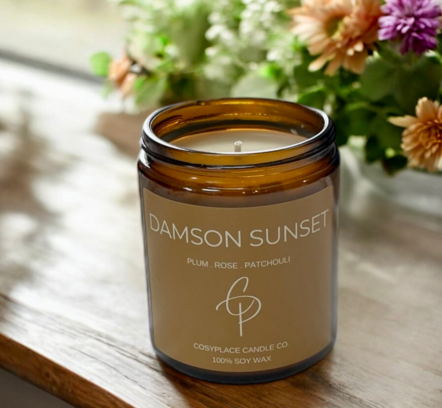 DAMSON SUNSET - Patchouli, Plum & Cassis Phthalate Free Soy Candle