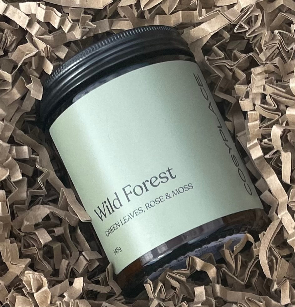 WILD FOREST - Rose, Green Leaves, Jasmine & Moss Phthalate Free Petrichor Soy Candle