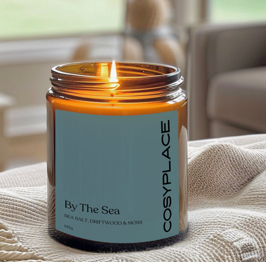 BY THE SEA - Coastal Sea Salt, Driftwood & Moss Phthalate Free Soy Candle