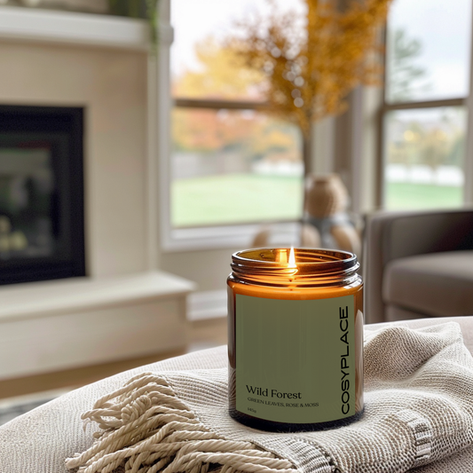 WILD FOREST - Rose, Green Leaves, Jasmine & Moss Phthalate Free Petrichor Soy Candle